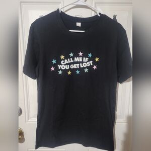 Kids Black Graphic T-Shirt